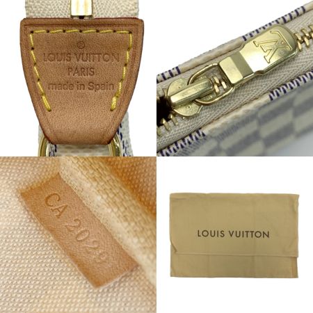  LOUIS VUITTON ルイヴィトン ポシェット  アズール アクセソワール N51986 ダミエ アクセサリーポーチ 布袋有