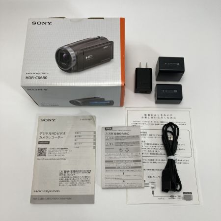  SONY ソニー Handycam ハンディカム HDR-CX680 ブラウン 2019年製 デジタルビデオカメラ 充電器・箱付き