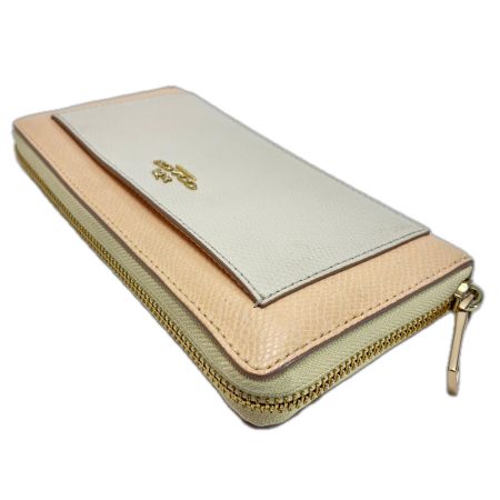  COACH コーチ ラウンドファスナー財布 F52756 ライトピンク×ライトグレー レディース  ゴールド金具