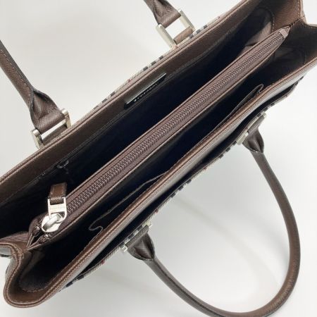  BURBERRY バーバリー ノバチェック トートバッグ ベージュ ハンドバッグ キャンバス×レザー