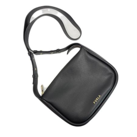 FURLA フルラ ショルダーバッグ レザー ブラック レディース ゴールド金具 保存袋有