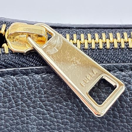 FURLA フルラ ショルダーバッグ レザー ブラック レディース ゴールド金具 保存袋有