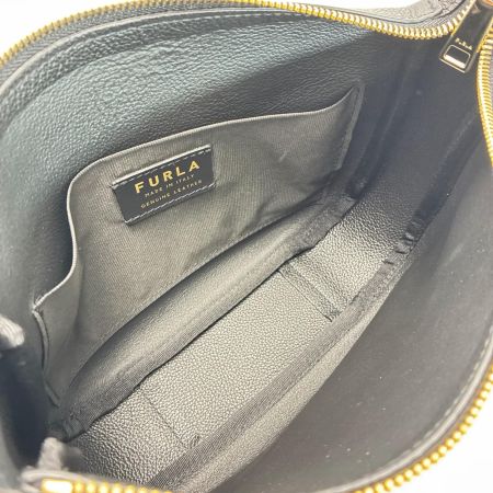 FURLA フルラ ショルダーバッグ レザー ブラック レディース ゴールド金具 保存袋有