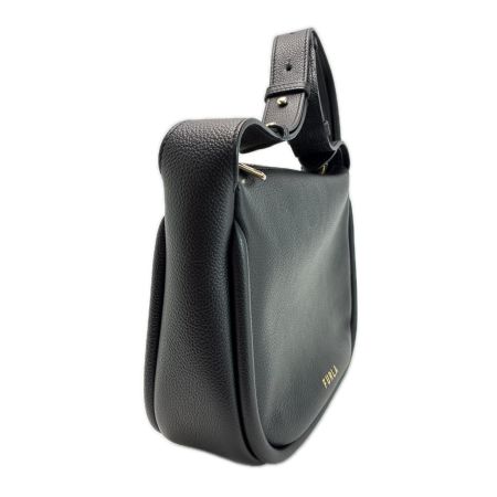 FURLA フルラ ショルダーバッグ レザー ブラック レディース ゴールド金具 保存袋有