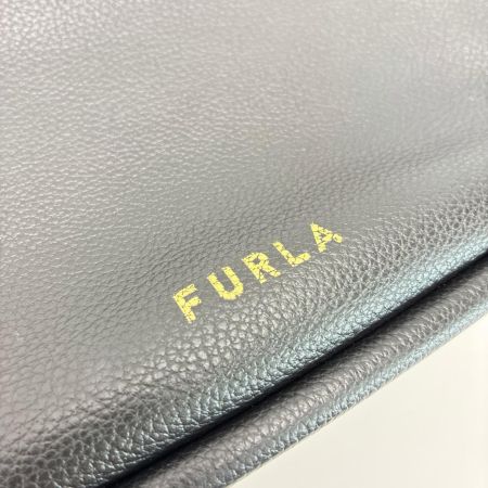 FURLA フルラ ショルダーバッグ レザー ブラック レディース ゴールド金具 保存袋有