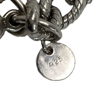  Tiffany & Co. ティファニー ツイストロープ フラワーチャーム ブレスレット シルバー SV925 ハナミズキ