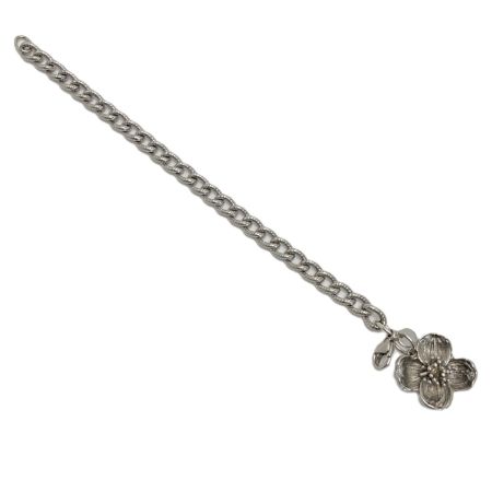  Tiffany & Co. ティファニー ツイストロープ フラワーチャーム ブレスレット シルバー SV925 ハナミズキ