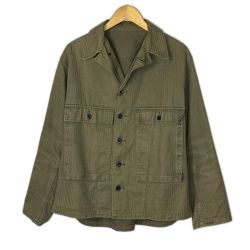 warehouse ウェアハウス 2143 U.S.N. HERRINGBONE UTILITY JACKET オリーブ SIZE 40 メンズ Bランク