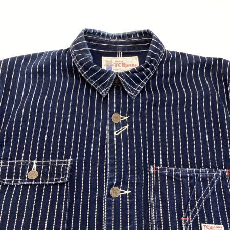  TCB JEANS ジャケット ウォバッシュカバーオール デニム SIZE 40 メンズ ネイビー