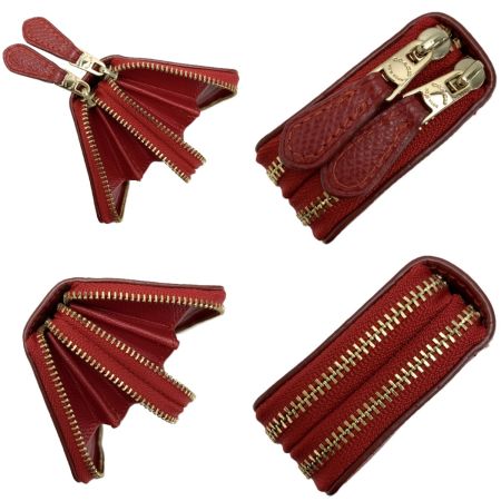  COACH コーチ ダブルジップ コインケース 63921 レッド