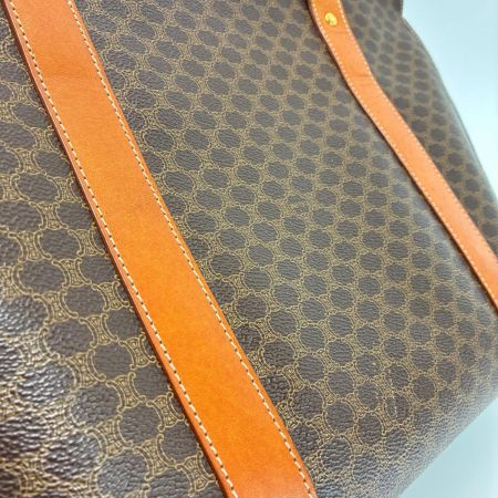 CELINE セリーヌ マカダム柄 ショルダートートバッグ ヴィンテージ MC98/2 PVCxレザー 