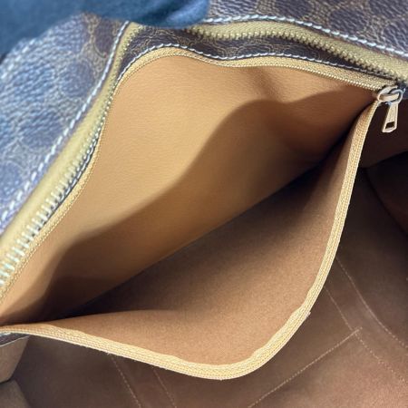 CELINE セリーヌ マカダム柄 ショルダートートバッグ ヴィンテージ MC98/2 PVCxレザー 