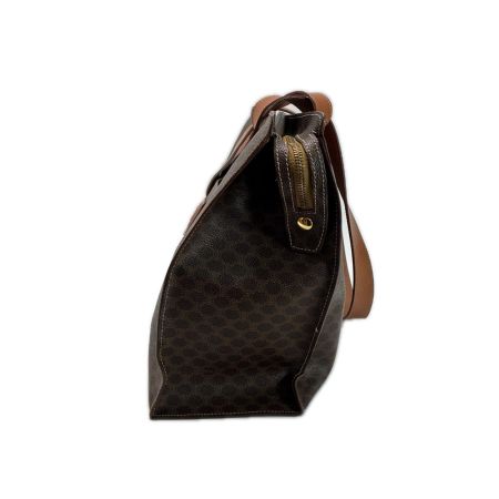 CELINE セリーヌ マカダム柄 ショルダートートバッグ ヴィンテージ MC98/2 PVCxレザー 