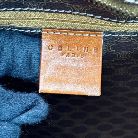 CELINE セリーヌ マカダム柄 ショルダートートバッグ ヴィンテージ MC98/2 PVCxレザー 