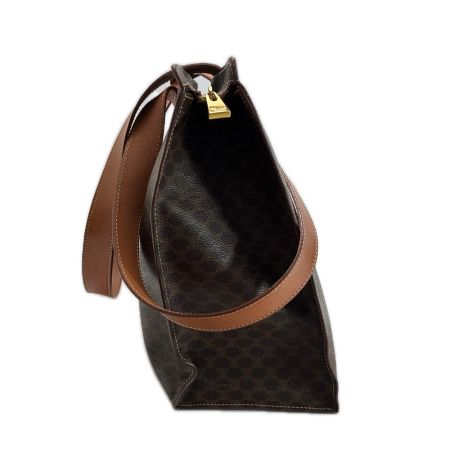 CELINE セリーヌ マカダム柄 ショルダートートバッグ ヴィンテージ MC98/2 PVCxレザー 