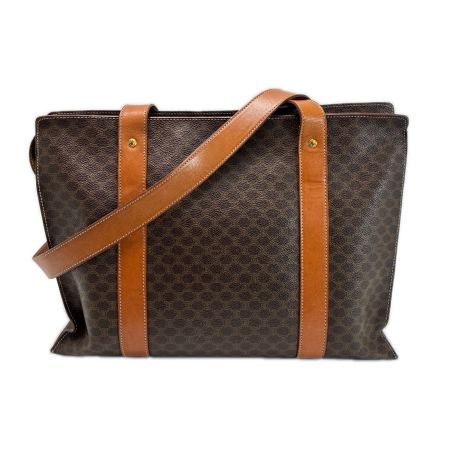 CELINE セリーヌ マカダム柄 ショルダートートバッグ ヴィンテージ MC98/2 PVCxレザー 