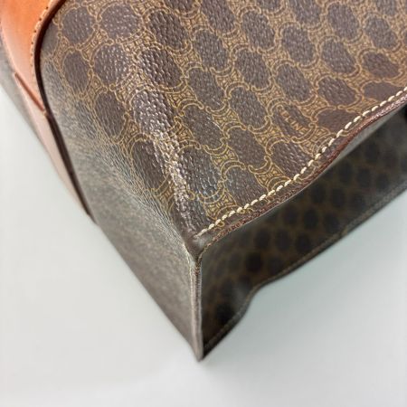 CELINE セリーヌ マカダム柄 ショルダートートバッグ ヴィンテージ MC98/2 PVCxレザー 