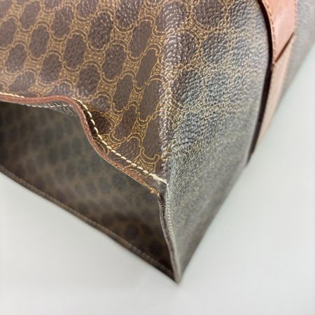 CELINE セリーヌ マカダム柄 ショルダートートバッグ ヴィンテージ MC98/2 PVCxレザー 