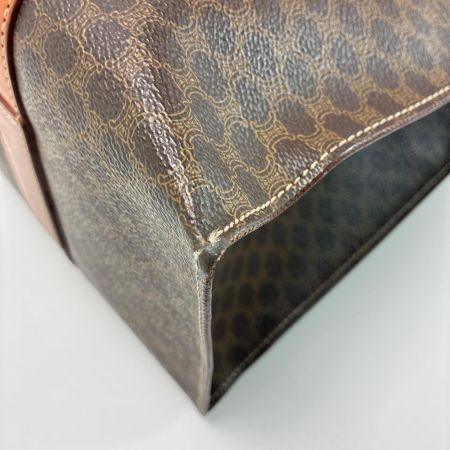 CELINE セリーヌ マカダム柄 ショルダートートバッグ ヴィンテージ MC98/2 PVCxレザー 