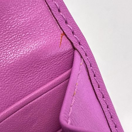  COACH コーチ ミニシグネチャー キャンバス×レザー ブラウン×パープル 2つ折り財布  レディース