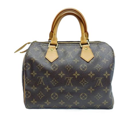  LOUIS VUITTON ルイヴィトン モノグラム スピーディ25 M41528 ブラウン ミニボストンバッグ パドロック有