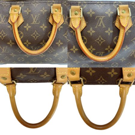  LOUIS VUITTON ルイヴィトン モノグラム スピーディ25 M41528 ブラウン ミニボストンバッグ パドロック有