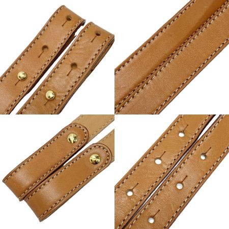  CELINE セリーヌ マカダム柄 ストラップ付 PVCxレザー MC96 ブラウン 2WAY ショルダーバッグ レディース