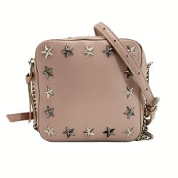 ☆☆ JIMMY CHOO ジミーチュウ サニー スタースタッズ キューブショルダーバッグ ピンク チェーンショルダー Bランク