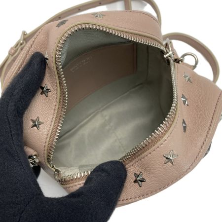  JIMMY CHOO ジミーチュウ サニー スタースタッズ キューブショルダーバッグ ピンク チェーンショルダー