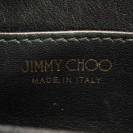 JIMMY CHOO ジミーチュウ エンボス スター スタッズ ラウンドファスナー コインケース ブラック 小銭入れ