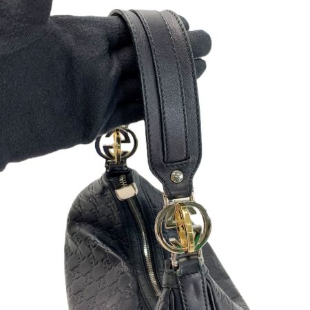 GUCCI グッチ ワンショルダーバッグ グッチシマ  レザー 232962 ブラック レディース