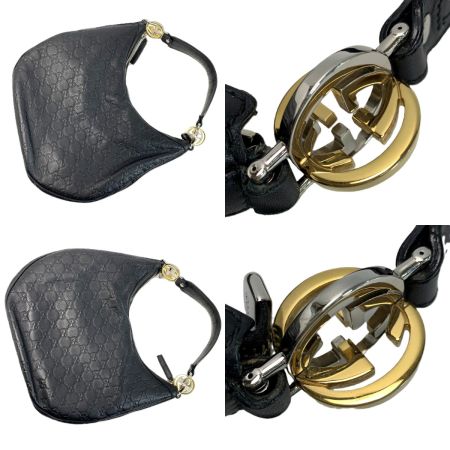  GUCCI グッチ ワンショルダーバッグ グッチシマ  レザー 232962 ブラック レディース