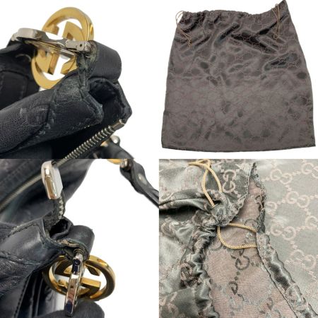  GUCCI グッチ ワンショルダーバッグ グッチシマ  レザー 232962 ブラック レディース