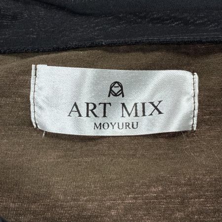 MOYURU ART MIX ワンピース サイズ不明 レディース ブラウン