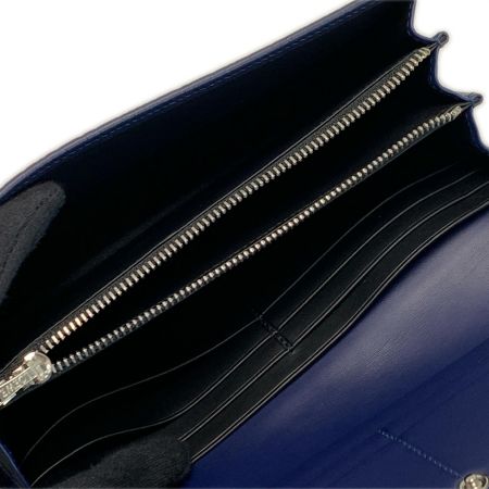 LOEWE ロエベ リピートアナグラム 長財布 ネイビー レザー レディース