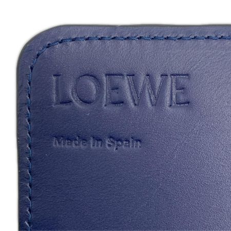  LOEWE ロエベ リピートアナグラム 長財布 ネイビー レザー レディース