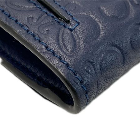  LOEWE ロエベ リピートアナグラム 長財布 ネイビー レザー レディース