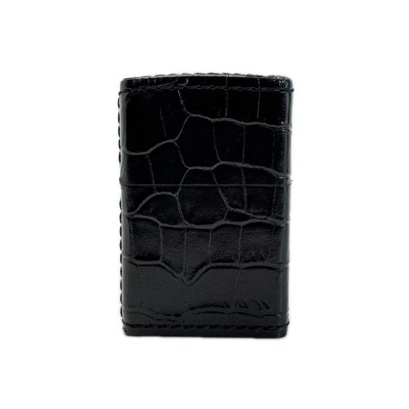  ZIPPO ジッポー オイルライター 2022年製 本牛革巻 クロコ型押 箱有