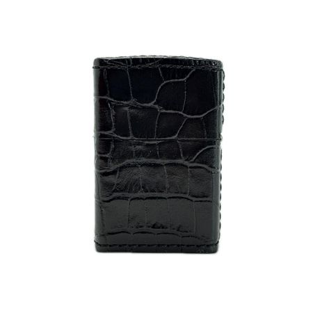  ZIPPO ジッポー オイルライター 2022年製 本牛革巻 クロコ型押 箱有