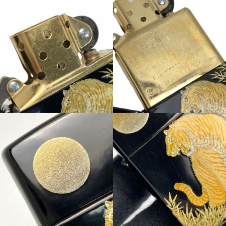  ZIPPO ジッポー ライター 2007年製 月と虎 本金蒔絵 和柄 木箱有