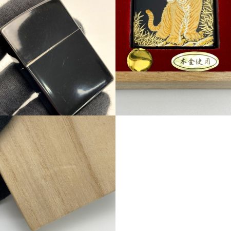  ZIPPO ジッポー ライター 2007年製 月と虎 本金蒔絵 和柄 木箱有
