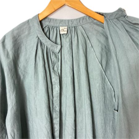 08Mab ゼロハチマブ リネンシャツ SIZE Free F-421HF443 ダスティブルー レディース