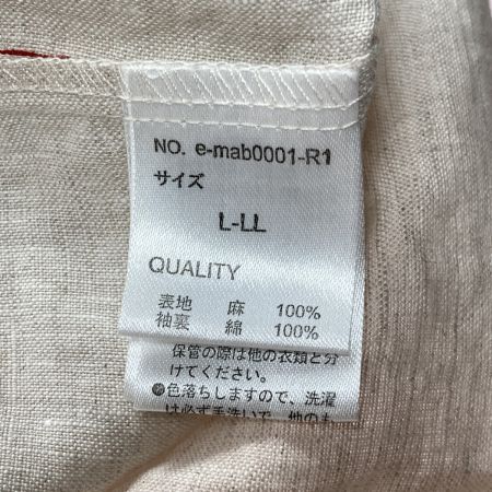08Mab ゼロハチマブ リネンカットソー サイズ L-LL e-mab0001-R1 アイボリー レディース
