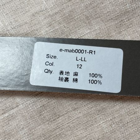 08Mab ゼロハチマブ リネンカットソー サイズ L-LL e-mab0001-R1 アイボリー レディース