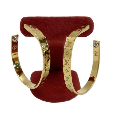  LOUIS VUITTON ルイヴィトン フープナノグラム ピアス M00220 ゴールド GP 箱・布袋有