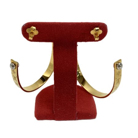  LOUIS VUITTON ルイヴィトン フープナノグラム ピアス M00220 ゴールド GP 箱・布袋有