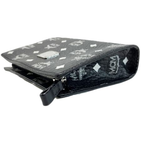  MCM エムシーエム ポーチ レザー 袋有 ブラック