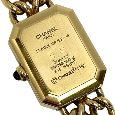  CHANEL シャネル プルミエール M 58512 ブラック クォーツ レディース 腕時計 GP