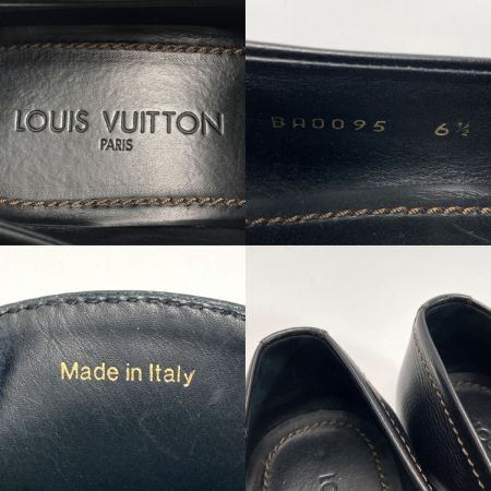  LOUIS VUITTON ルイヴィトン ローファー サイズ6½(25.5cm相当) ブラック レザー ビジネスシューズ