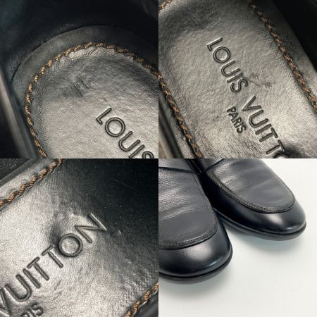  LOUIS VUITTON ルイヴィトン ローファー サイズ6½(25.5cm相当) ブラック レザー ビジネスシューズ